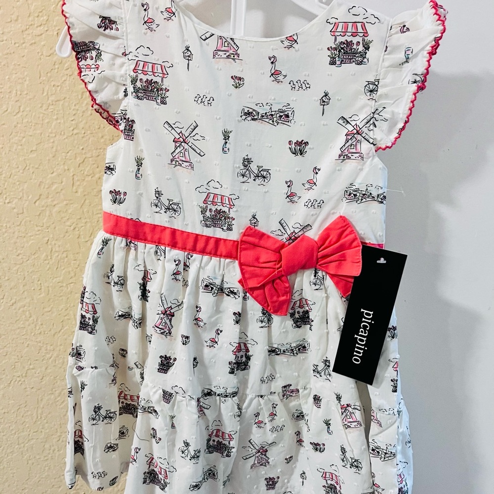 White and Pink Kids Dress